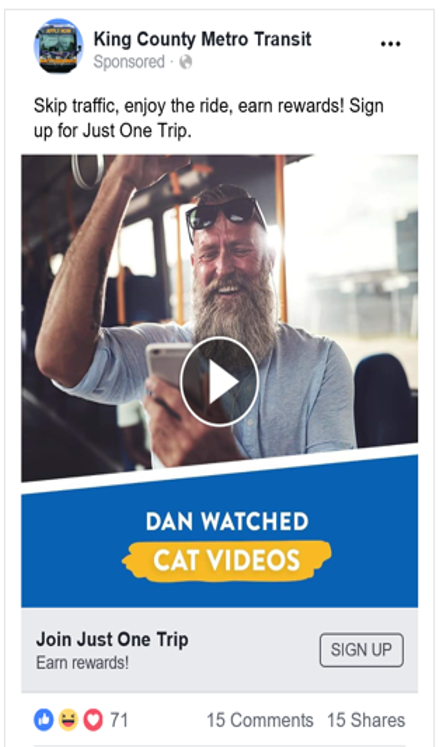 King County Metro Transit Outreach ad